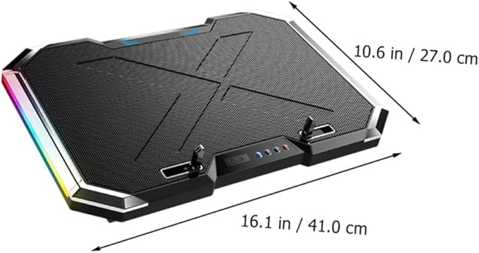DOITOOL Cooling Pad for Laptop RGB Luminous Base Led Fan for Gaming Notebook Quiet Design