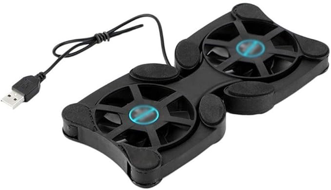 2pcs 70mm Universal Foldable USB Laptop Cooler Quiet Anti-Slip Heat Dissipation Cooling Fan Bracket for Most Laptop