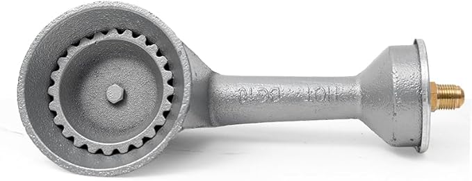 Cast Iron Propane Burner Head with Brass Fitting Orifice (SH10RH - DIY Burner &amp Regulator)