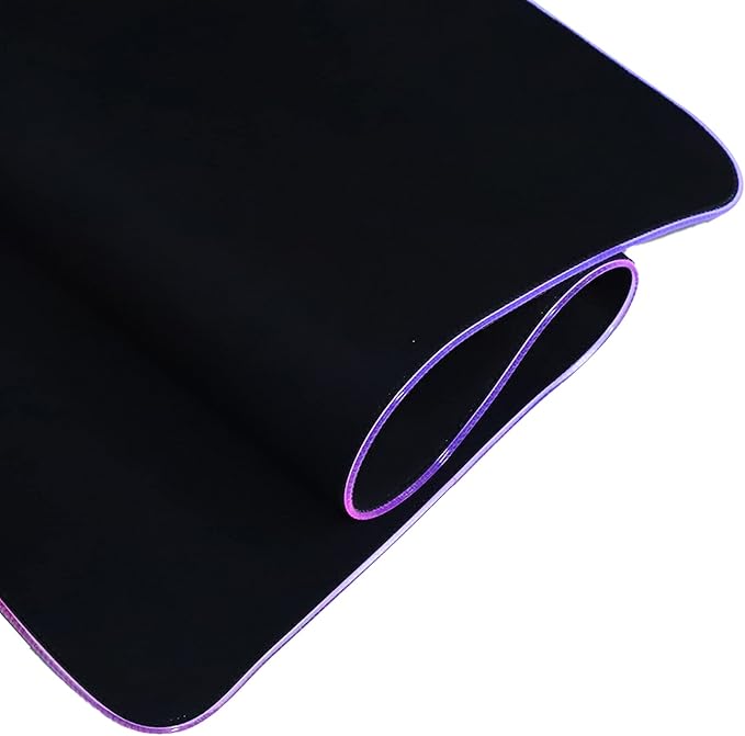 RGB LED Pad with USB Interface Thicken Rubber Gaming Mat 7 Color Breathing n Slip PC Laptop Notebook Computer