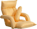 Floor Chair with Arm Lounge Chair for Bedroom Couch Recliners Sofa Gaming Chair with Back SupportRemovable SleeveBalcony Lazy Sofa ChairAdjustable backrest (Color : Yellow)