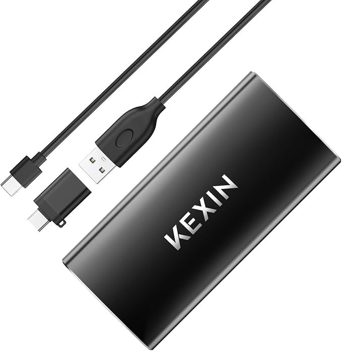 KEXIN 512GB External SSD Up to 500MB/s USB-C Portable SSD USB 3.1 External Solid State Drive 512G Type-C External Drive for Laptop Mac XboxPS4