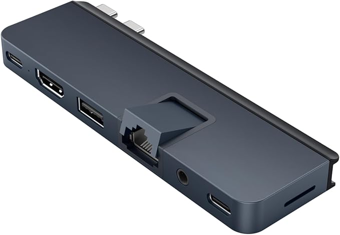 HyperDrive Duo PRO 7in2 USB-C Hub Multiport Adapter for MacBook/iPad/PC/Chromebook – 4K HDMI 60Hz HDR Support Gigabit Ethernet USB4/Thunderbolt 4 10Gbps USB-C &amp USB-A MicroSD