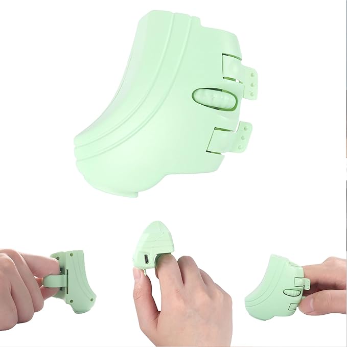 Bluetooth Mini Ring Mouse - Ergonomic Wireless Finger Mouse for Laptops Tablets &amp Presentations - Portable Easy to Use Long Battery Life (Green)