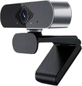 GIZNXBA Webcam for PC with Auto Light Correction Noise-Reducing Wide Field of View Plug &amp Play USB Webcam for Laptop Desktop Streaming(1080p)