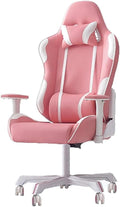 Office Chair Gaming Chair Computer Chair Gaming Chair with FootrestPU Leather Office Computer Chair with Headrest Lumbar SupportErgonomic Racing Recliner Game Cha(Size:50x86cm(20x34inch)Color:Pink)