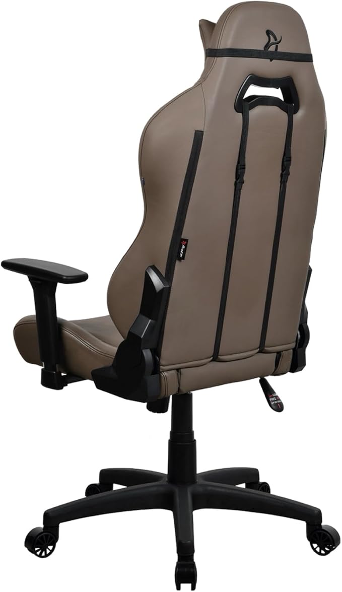Arozzi Torretta Soft PU Leather Material Gaming Chair Durable Ergonomic Office Chair with Adjustable Height 3D Armrest &amp 2 Supportive Pillows (Brown)