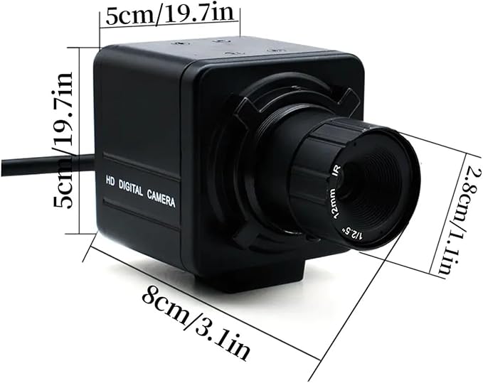 Mini Camera 3 4 5 8MP CMOS Security POE H265 with 12mm Fixed CS Lens P2P IP POE48V Industrial Camera
