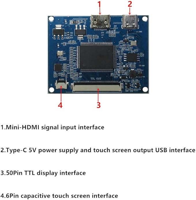 Generic 9 Inch 1024 * 600 LCD Display Screen Monitor HDMI-Compatible Driver Control Board Touchscreen DIY Computer Secondary Screen black 9GQ -touch-883