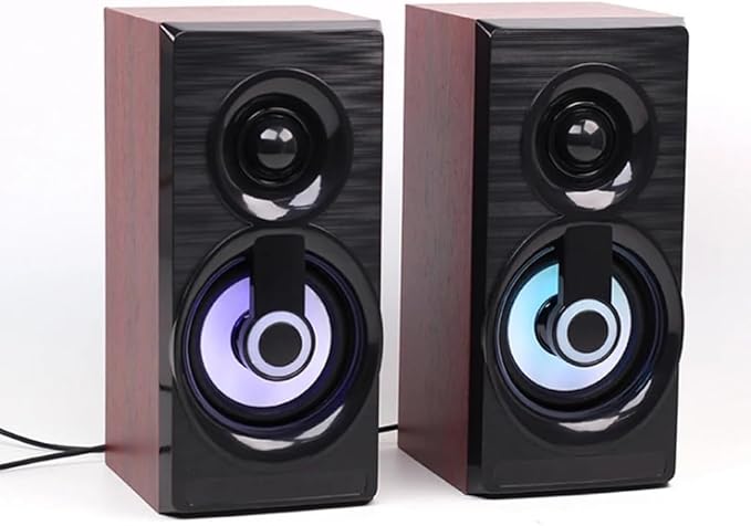 JSEIAJB Music Speakers Wired Mini Computer Speakers Bass Stereo Home Speaker for Laptop Desktop Smart Phones(E)