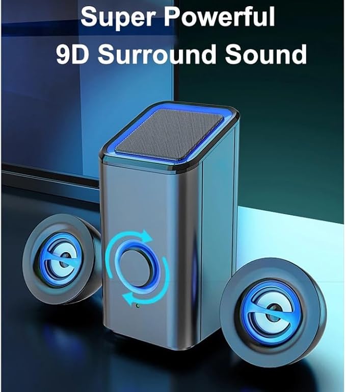 JSEIAJB Speaker Home Theater Sound Speakers Desktop Computer Player Audio for PC Phone Subwoofer Multi-Media(E)