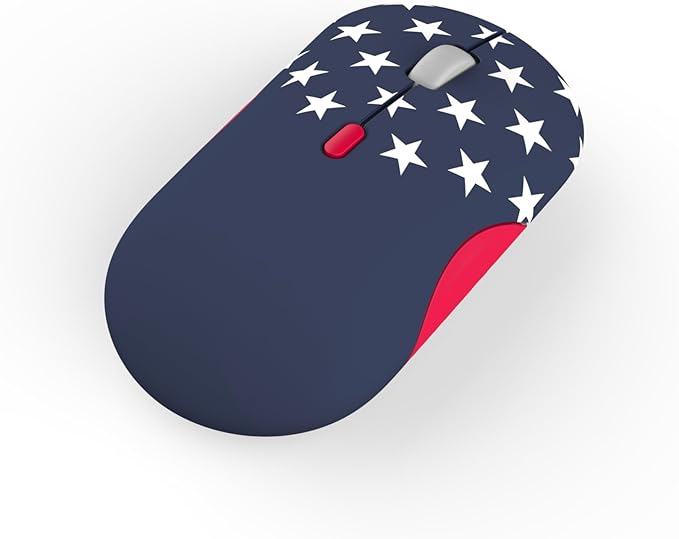Lenovo 350 Bluetooth Silent Mouse (Fan Edition) Wireless Ergonomic Ambidextrous Design Bluetooth 5.3 Adjustable DPI up to 2400 36 Month Battery Life Recycled Materials USA Flag