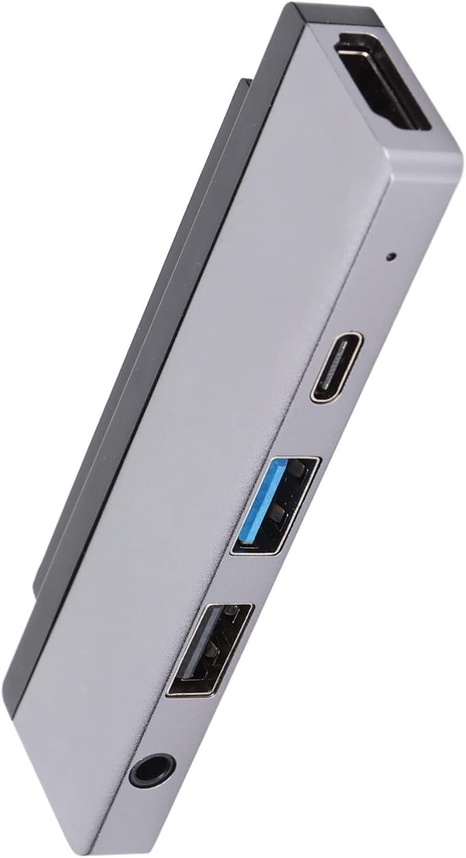 5 in 1 USB3.0 Hub Docking Station with Type C to for iOS Tablet Pro 18 20 Supports 4K 60Hz Display 60W PD Charging 3.5mm Audio