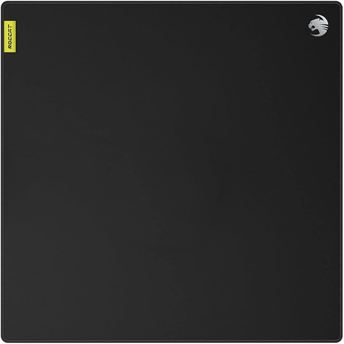 ROCCAT Sense Pro Square PC Gaming Mousepad Non Slip Rubber Back Speed Military-Grade Fabric with Low-Profile Stitched Edges Durable Computer Desk Mat Square Black