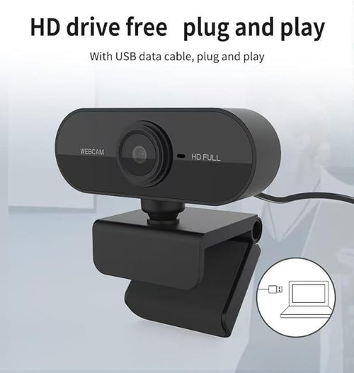 1080P HD Network Camera for Desktops &amp Laptops | Plug-and-Play Webcam with Facial Recognition for Video Conferencing &amp Gaming