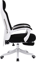 Professional Game Chair Mesh Backrest with a Hidden Leg Drag with Age Armrest with 155 Degree Inclination Game or Office (Grey Without Footrest 1)