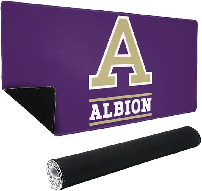 Albion College Britons Primary Logo Large Gaming Mouse Pad Desk Mat with Stitched Edges Non-Slip Base for Gamer Home and Office 31.5 x 15.7