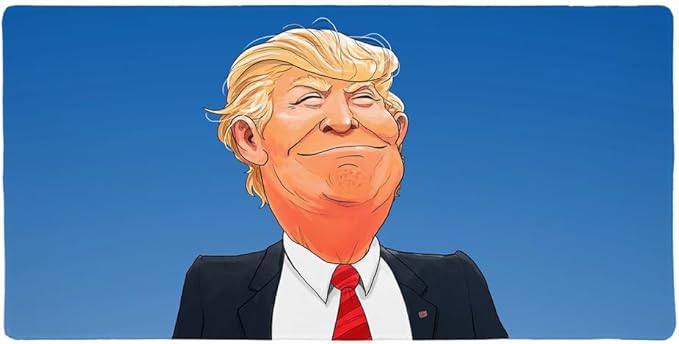 Happy Donald Trump Make America Great Large Gaming Mouse Pad Desk Mat with Stitched Edges Non-Slip Base
