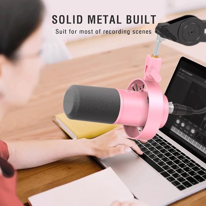 Dynamic Microphone for Recording Streaming Mic with Volume Control/Monitoring/Touch-Mute for PC (Black JoJo's Bizarre Adventure1)