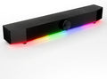 Tilted Nation Gaming Soundbar - Monitor Sound Bar for PC - RGB Computer Speakers for Desktop PC (Wireless or USB Wired) Crisp Audio and Adjustable LED