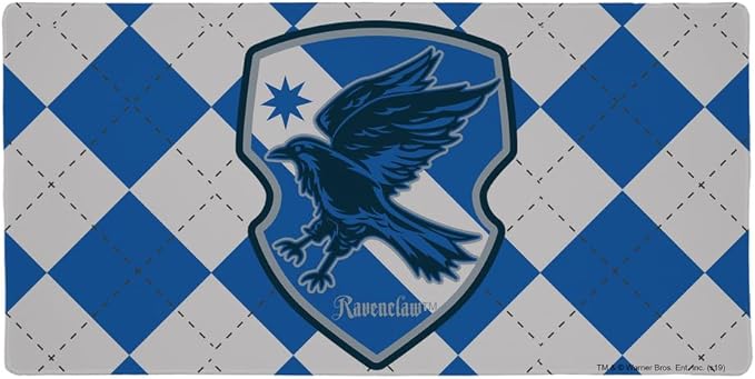 Harry Potter Ravenclaw Plaid Sigil Large Gaming Mouse Pad Desk Mat with Stitched Edges Non-Slip Base for Gamer Home and Office 31.5 x 15.7