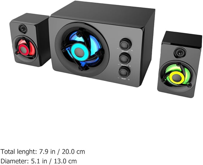Wooden 2.1 Multimedia Stereo Soundbox with Subwoofer USB Powered Speaker for Desktop and Laptop Computer Audio Accessories