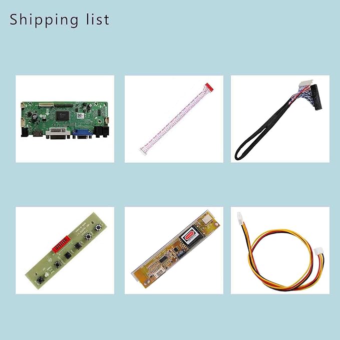 VSDISPLAY VGA DVI Audio LCD Driver Board for 15.4 17 inch LTN154P1 LTN154P2 B154SW01 LTN154MT02 LP154WE2 QD15AL02 LP154W02 LTN170WP LTN170P2 LP171W02 LP171WE31680x1050 1CCFL 30Pin Panel