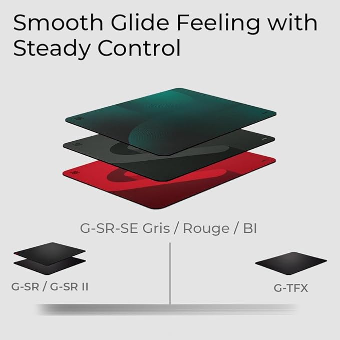 BenQ Zowie G-SR-SE Bi Large Esports Gaming Mouse Pad Humidity Resistance Color Cloth Smooth Glide Feeling with Steady Control Non-Stitched Edges Uniform high-Density Rubber