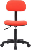 Adjustable Office Computer Chair with Armrest Home Small Computer Chair Study Office Chairs Furniture Armless Swivel Backrest Gaming(Flaming Red)