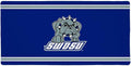 Southwestern Oklahoma State Bulldogs Primary Logo Stripes Large Gaming Mouse Pad Desk Mat with Stitched Edges Non-Slip Base for Gamer Home and Office 31.5 x 15.7