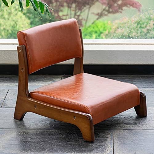 BTZHY Floor Chair Portable Floor Chair Legless Japanese-Style Tatami Chair with Back Support Foldable Meditation Floor Chair Lazy Chair with Bay Window for Living Room Bedroom