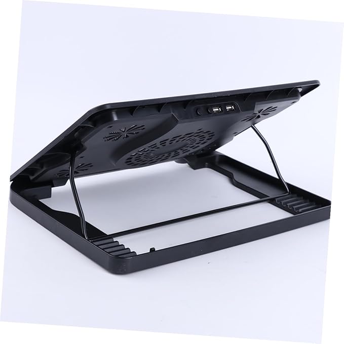 Laptop Cooling Pad with 5 Fans USB Powered Adjustable Stand Black Laptop Cooler Base for Gaming and Office Use