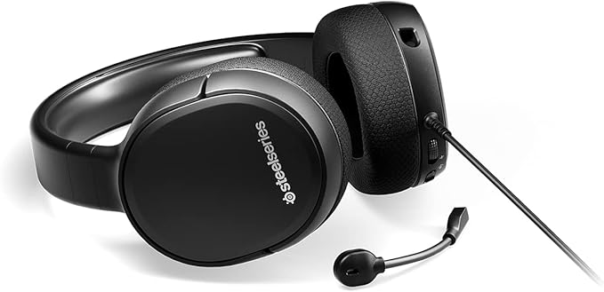 SteelSeries Arctis 1 Wired Gaming Headset – Detachable Clearcast Microphone – Lightweight Steel-Reinforced Headband – for PC PS4 Xbox Nintendo Switch and Lite MobileBlack