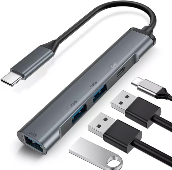 USB C Adapter 4-in-1 Hub PD Type-C Charger Port USB Splitter Compatible with Samsung Galaxy Tab A7 10.4 (20202022)/A8 10.5 (2021)