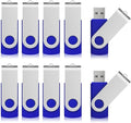 Aiibe 16GB Flash Drive 10 Pack USB Flash Drives 16G USB 2.0 Memory Stick Thumb Drive Data Storage Swivel Keychain Design Pen Zip Drives Wholesale/Lot/Bulk (10 Pack 16GB Blue)