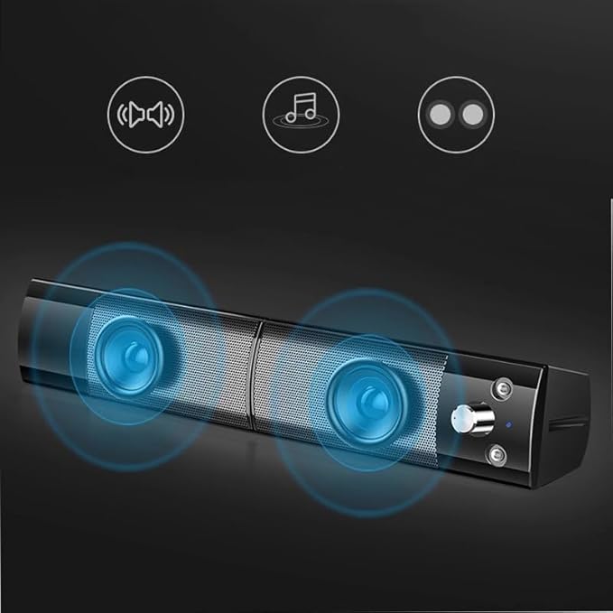 JSEIAJB Multimedia Desktop Computer Speaker Home Laptop Wired Mini Speaker with Microphone Heavy Subwoofer