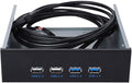 ASHATA 5.25 Front Panel4 USB Port Optical Drive Front PanelMultifunction 5.25 Inch 19 Pin/9Pin to USB 3.0 USB 2.0 4 Port Metal Optical Drive Bay for 7 32