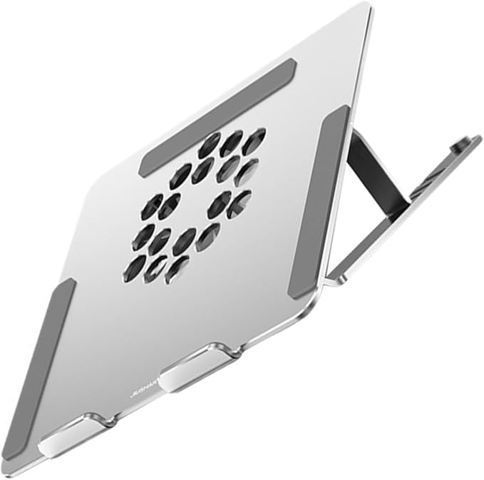 NOLITOY Adjustable Aluminum Alloy Laptop Cooling Pad with USB Fan Cooler Under 17.3 Inch Notebooks Silver Height-Boosting Stand Suitable for Gaming and Office Use