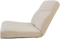 Floor Chair with Back Support Folding Sofa Chair with 5 Adjustable Position Padded Sleeper Bed Couch Recliner Floor Gaming Chair Beige-45x108cm