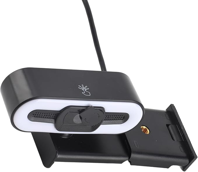 Dpofirs 4K Webcam Computer Web Cam with Built in Microphone Support Auto Beauty USB Video Camera with Super Bright Fill Light for PC Laptop LCD Display