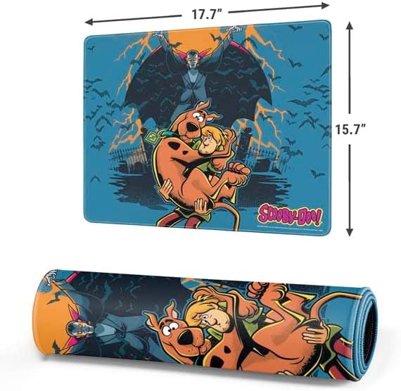 Skinit Medium Gaming Mouse Pad - Officially Licensed Beware of Dracula Design with Stitched Edges Waterproof Non-Slip Rubber Base Desk Mat for Keyboard &amp Mouse 17.7 x 15.75 inches