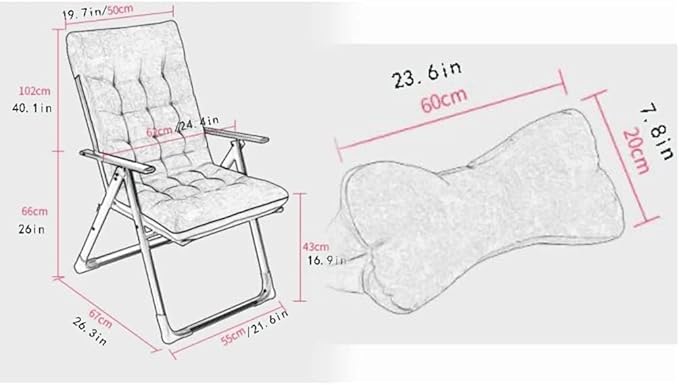 Office Chair Gaming Chair Recline Office Chair Foldable Lightweight Study Chair with Lumbar Pillow Computer Chair(Size:One SizeColor:A)