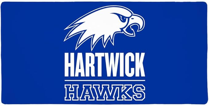 Hartwick College Hawks Primary Logo Large Gaming Mouse Pad Desk Mat with Stitched Edges Non-Slip Base for Gamer Home and Office 31.5 x 15.7