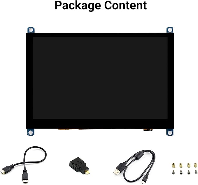 Waveshare 5inch Capacitive Touch Screen LCD Slimmed-Down Compatible with Raspberry Pi 5/4B/3B+/3A+/2B/B+/A+/Zero/Zero W/WH/Zero 2W CM3+/4 800×480 Resolution HDMI Toughened Glass Panel Supports Windows