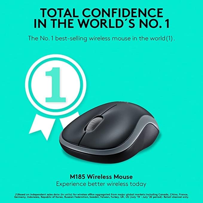 Logitech M185 Wireless Mouse Pack of 8 – Multi-Pack for Schools Businesses and Home Offices