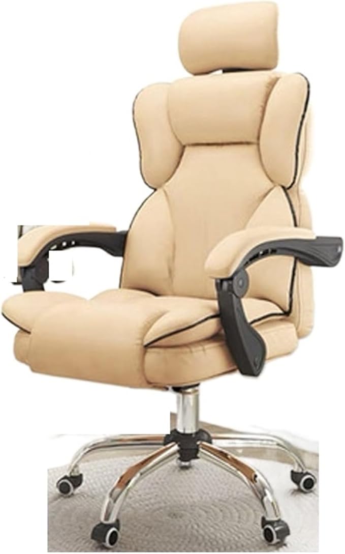 Computer Chair Office Chair Swivel Gaming Chair Computer Chair with Game Chairs Leather Seat for Office Chair Furniture Chair (Color : Grey)
