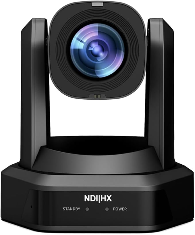NDI PTZ CameraAi Auto Tracking30X Optical ZoomFHD1080P 60fps PTZ Camera with HDMI LAN USB SDI POEfor Church Worship Education Events vMix OBS Wirecast RP-HD66A-30N