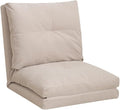 Floor Chair with Back Support Folding Floor Gaming Chair Adjustable Lazy Sofa Living Room for Adults &amp Kids One Seater Sofa Perfect for Reading Gaming Meditating(/Beige)