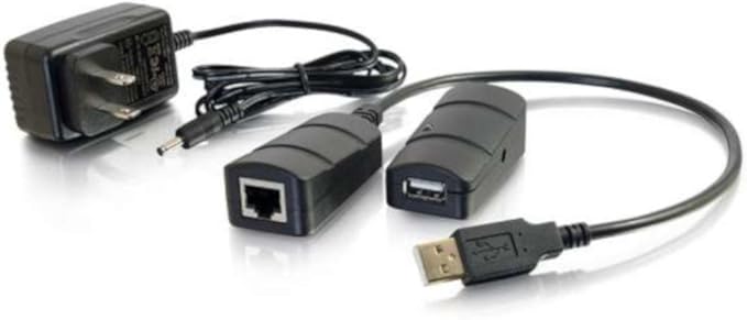 C2G Legrand USB Extender 1 Port Extender Superbooster Extender Dongle Receiver Signal Extender Receiver Black 1 Count C2G 54284