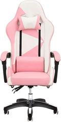Office Chair E-Sports Chair Ergonomic Video Game Chair Reclining Office Chair Lift Swivel Chair Computer Chair Office Desk Chair (Color : Pink White) Needed